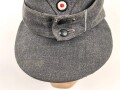 Luftwaffe, Feldmütze Modell 1943 für Mannschaften. Späte, " leichte " Ausführung. Leicht angeschmutzt, Kopfgrösse gemessen 54