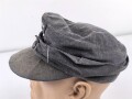 Luftwaffe, Feldmütze Modell 1943 für Mannschaften. Späte, " leichte " Ausführung. Leicht angeschmutzt, Kopfgrösse gemessen 54