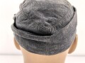 Luftwaffe, Feldmütze Modell 1943 für Mannschaften. Späte, " leichte " Ausführung. Leicht angeschmutzt, Kopfgrösse gemessen 54