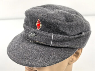 Feldmütze für Flakhelfer der Hitlerjugend. Leicht getragenes Stück , Kopfgrösse 58, die Raute original vernäht