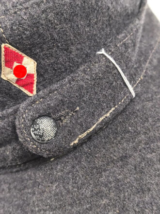 Feldmütze für Flakhelfer der Hitlerjugend. Leicht getragenes Stück , Kopfgrösse 58, die Raute original vernäht