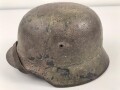 Luftwaffe, Stahlhelm Rautarn Modell 1935. In allen Teilen original und zusammengehörig, Hersteller  nicht sichtbar, 64er Glocke. Ungereinigtes Stück
