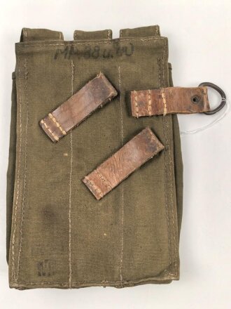 Magazintasche für MP 38 und 40 der Wehrmacht. getragenes Stück in gutem Gesamtzustand