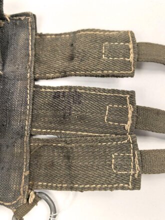 Magazintasche für MP 38 und 40 der Wehrmacht. Getragenes Stück in gutem Gesamtzustand, seltene Ausführung