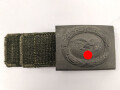 Afrikakorps Luftwaffe, Koppelschloss mit grüner Webzunge. Eisen lackiert, Hersteller H.A.42 für H.Arld Nürnberg . Ungetragen