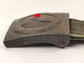 Afrikakorps Luftwaffe, Koppelschloss mit grüner Webzunge. Eisen lackiert, Hersteller H.A.42 für H.Arld Nürnberg . Ungetragen