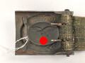 Afrikakorps Luftwaffe, Koppelschloss mit grüner Webzunge. Eisen lackiert, Hersteller H.A.42 für H.Arld Nürnberg . Ungetragen