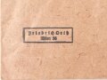 Kriegsverdienstkreuz 2. Klasse ohne Schwerter ,Hersteller "15" im Bandring für Friedrich Orth , Wien. In der zugehörigen Tüte