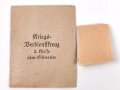 Kriegsverdienstkreuz 2. Klasse ohne Schwerter , kein Hersteller  im Bandring. Original verpackt,  In der zugehörigen Tüte, der Hersteller ausgeschnitten