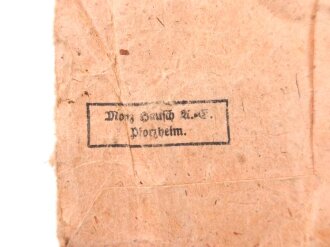 Defekte Tüte zum Kriegsverdienstkreuz 2. Klasse mit Schwertern , Hersteller  Moritz Hausch, Pforzheim