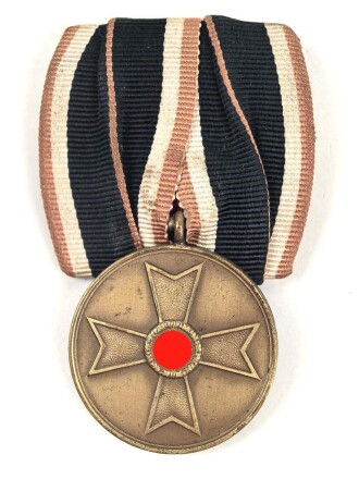 Kriegsverdienstmedaille 1939 an Einzelspange, frühes Band orange