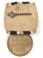 Kriegsverdienstmedaille 1939 an Einzelspange, frühes Band orange