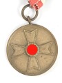 Kriegsverdienstmedaille 1939 an Einzelspange, österreichische Trageweise am Dreiecksband
