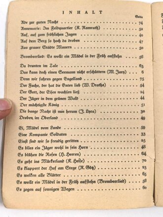 "Das zweite neue Soldaten-Liederbuch" Heft 2,Textbuch mit Melodien 2 stimmig, 76 Seiten, gebraucht, DIN A6