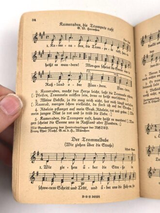 "Das zweite neue Soldaten-Liederbuch" Heft 2,Textbuch mit Melodien 2 stimmig, 76 Seiten, gebraucht, DIN A6