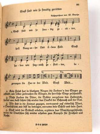 "Das zweite neue Soldaten-Liederbuch" Heft 2,Textbuch mit Melodien 2 stimmig, 76 Seiten, gebraucht, DIN A6