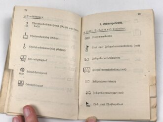 H. Dv. 272 "Muster für taktische Truppenzeichen" datiert 1936, 128 Seiten, gebraucht, DIN A6