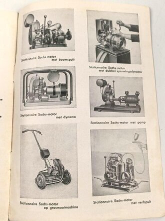 Niederlande "Stationnaire Sachs Motor" datiert 1933, 10 Seiten, gebraucht, DIN A5, niederländisch