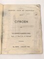 Niederlande "Citroen met Voorwielaandrijving" datiert 1949, 30 Seiten, gebraucht, DIN A5, niederländisch, wasserschaden