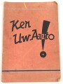 "Ken Uw Auto! " datiert 1937, 40 Seiten, gebraucht, DIN A4, niederländisch