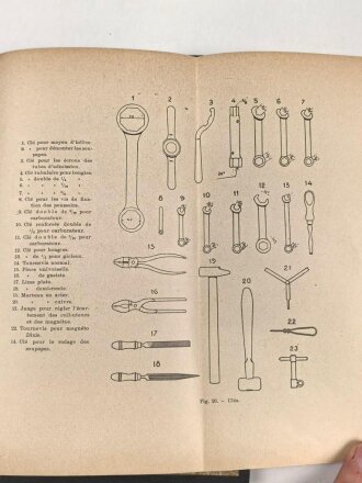 Frankreich "Fiat Moteur A-12 bis Usage et Entretien" datiert 1937, 78 Seiten, gebraucht, DIN A5, französisch