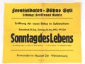 "Frontsoldaten Bühne Sylt - Sonntag des Lebens" Wandanschlag, DIN A3 gefalten