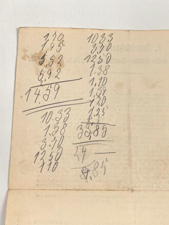 "125 Jahrfeier des ehemaligen königlich preußischen Garde-Schützen-Bataillons 1339" Progammheft und Rundschreiben