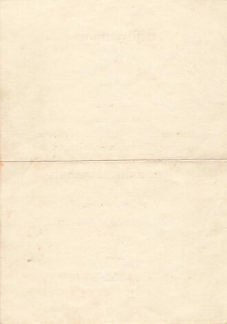 Besitzzeugnis zum Verwundetenabzeichen in schwarz,...