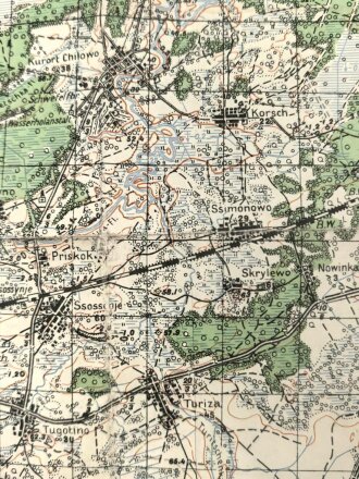 "Russlandkarte - Truppenausgabe von 1942", Maße: 35 x 45 cm