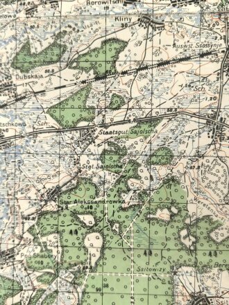"Russlandkarte - Truppenausgabe von 1942", Maße: 35 x 45 cm