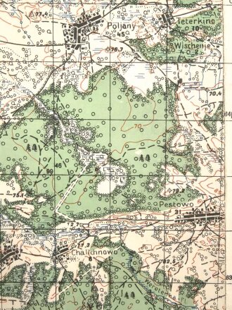 "Russlandkarte - Truppenausgabe von 1942", Maße: 35 x 45 cm