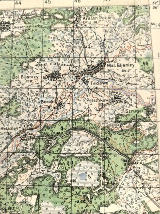 "Russlandkarte - Truppenausgabe von 1942", Maße: 35 x 45 cm