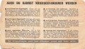 Alliiertes Flugblatt "Auch du kannst Kriegsgefangener werden" ZG 109, stark gebraucht, ca. DIN A5