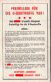 Alliiertes Flugblatt "Das Leben eines U-Bootmanns" G.9x, ca. DIN A5