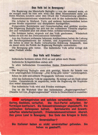 Alliiertes Flugblatt "Die Wahrheit über...