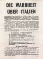 Alliiertes Flugblatt "Die Wahrheit über Italien" G.68, über DIN A5