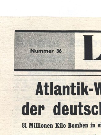 Großbritannien 2. Weltkrieg, "Luftpost - Atlantik-Wall: Zerstörung der deutschen Verkehrsader", G20, 11. Mai 1944, Nr. 36