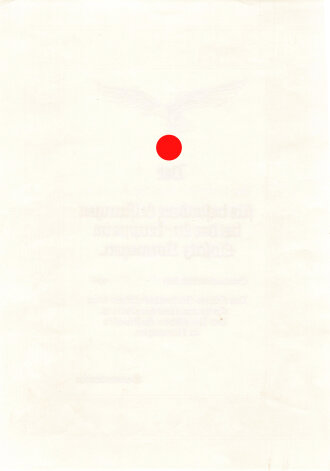 Urkunde für besondere Leistungen einer Luftwaffe...