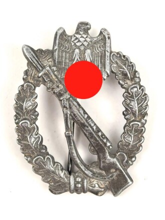 Infanteriesturmabzeichen in silber, Zink versilbert, Gegenhaken fehlt