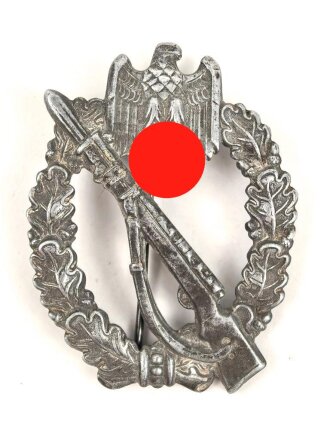 Infanteriesturmabzeichen in silber, Zink versilbert, Gegenhaken fehlt