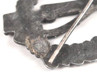 Infanteriesturmabzeichen in silber, Zink versilbert, Gegenhaken fehlt