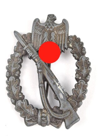 Infanteriesturmabzeichen in bronze, Zink bronziert, Hersteller MK im Dreieck