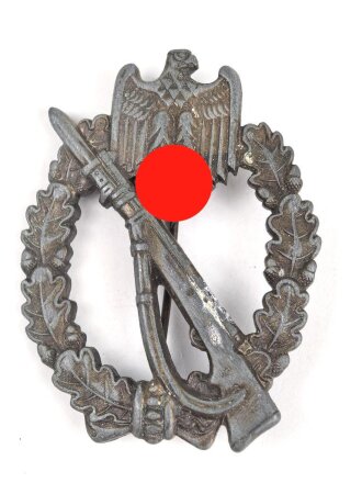 Infanteriesturmabzeichen in bronze, Zink bronziert, Hersteller MK im Dreieck