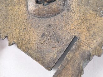 Infanteriesturmabzeichen in bronze, Zink bronziert, Hersteller MK im Dreieck