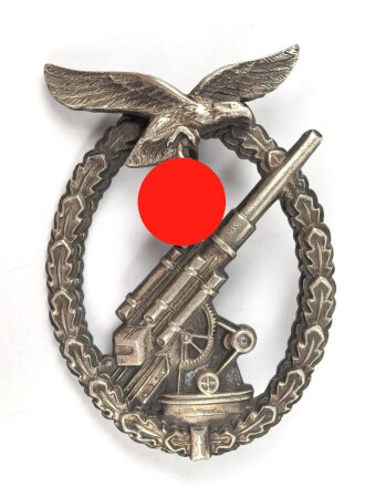 Flakkampfabzeichen der Luftwaffe. Buntmetall, Hersteller Brehmer Markneukirchen. Guter Zustand