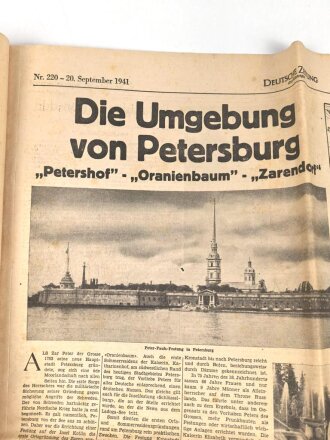"Deutsche Zeitung in Norwegen - England und USA geben Sowjets auf" 20. September 1941, 10 Seiten