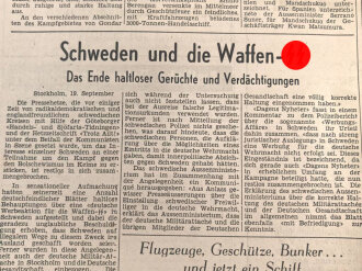 "Deutsche Zeitung in Norwegen - England und USA geben Sowjets auf" 20. September 1941, 10 Seiten