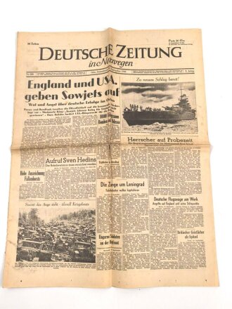 "Deutsche Zeitung in Norwegen - England und USA...