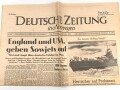 "Deutsche Zeitung in Norwegen - England und USA geben Sowjets auf" 20. September 1941, nicht vollständig, defekt 4 Seiten