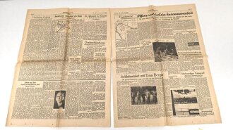 "Deutsche Zeitung in Norwegen - England und USA geben Sowjets auf" 20. September 1941, nicht vollständig 4 Seiten